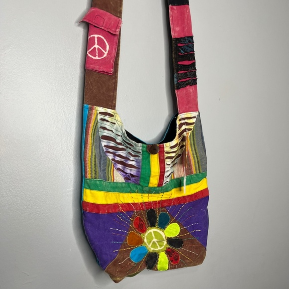 KPC Boho Hippie Festival Patchwork Tote Bag J - Picture 2 of 7